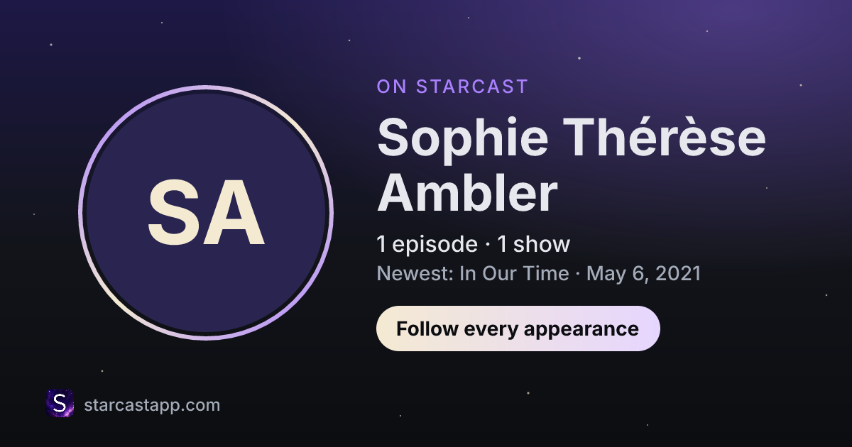 The preview card for Sophie Thérèse Ambler