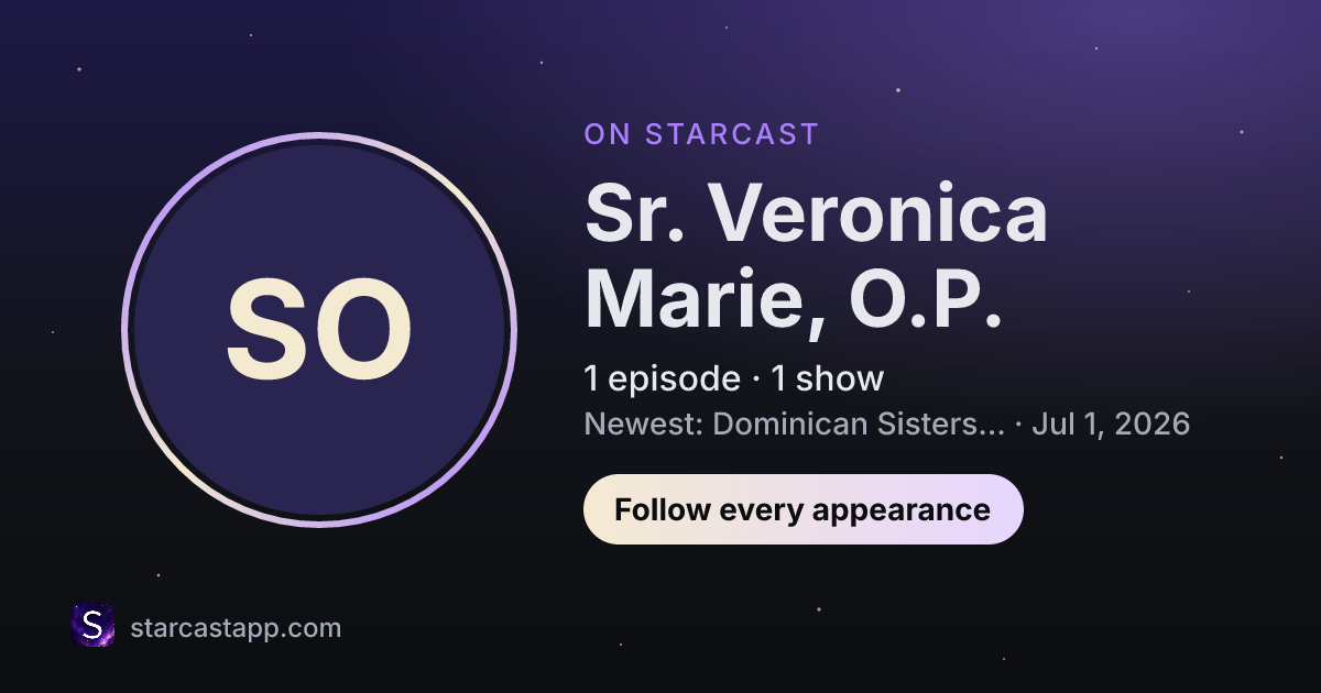 The preview card for Sr. Veronica Marie, O.P.