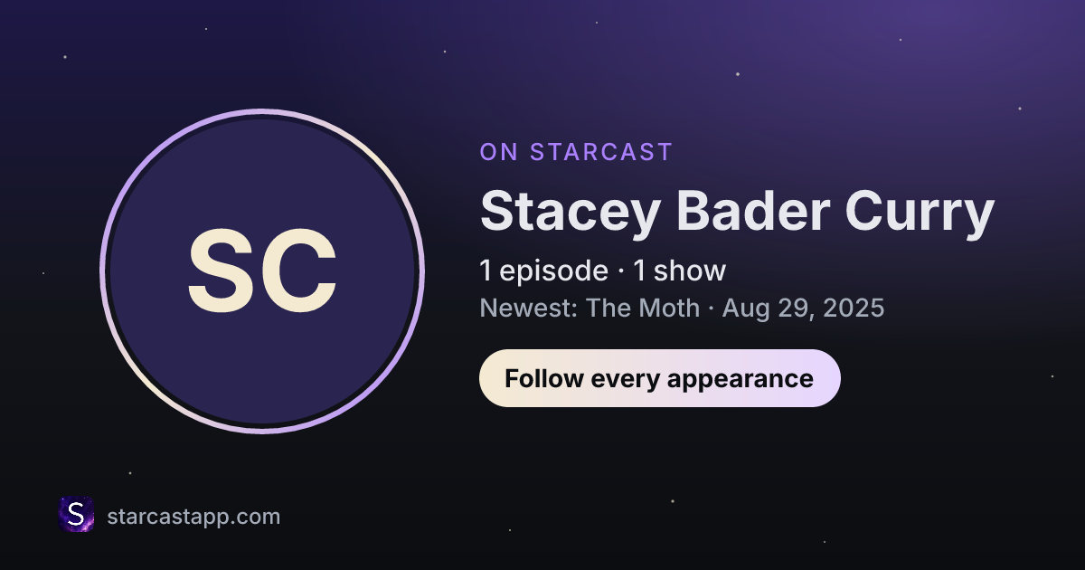 The preview card for Stacey Bader Curry