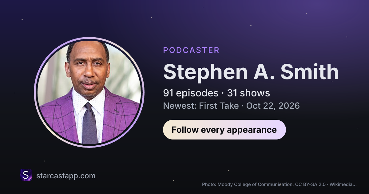 The preview card for Stephen A. Smith