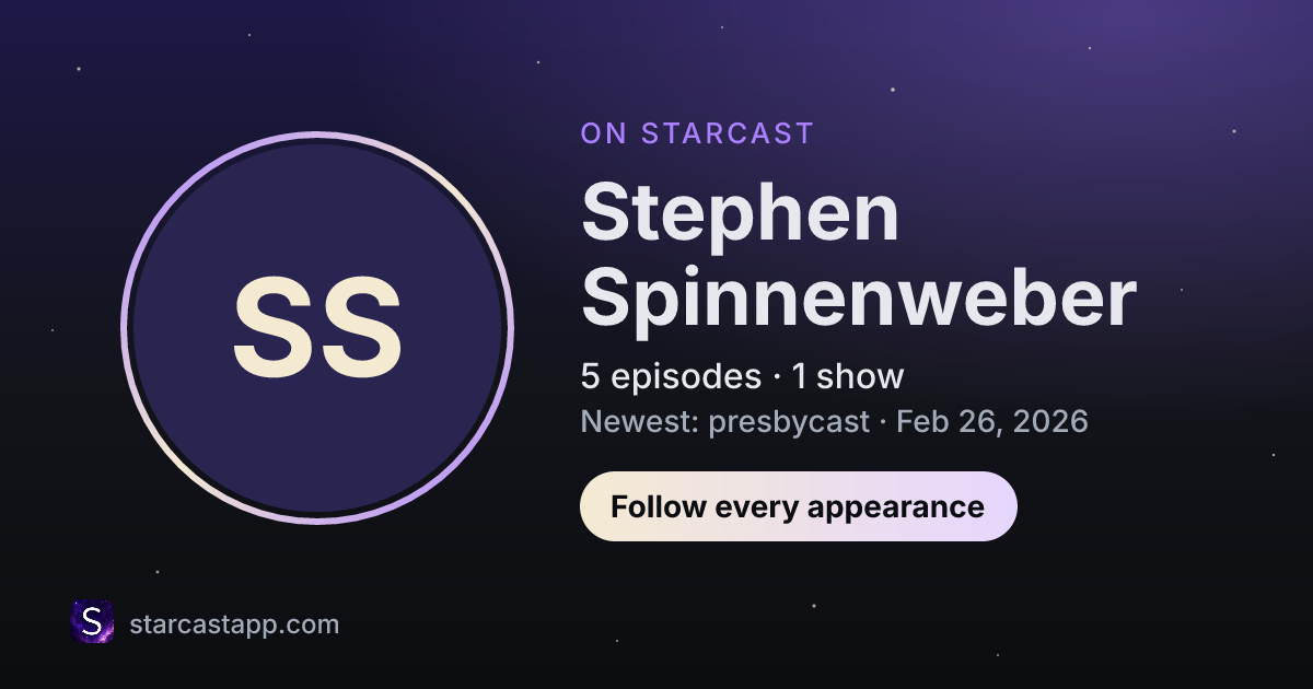 The preview card for Stephen Spinnenweber