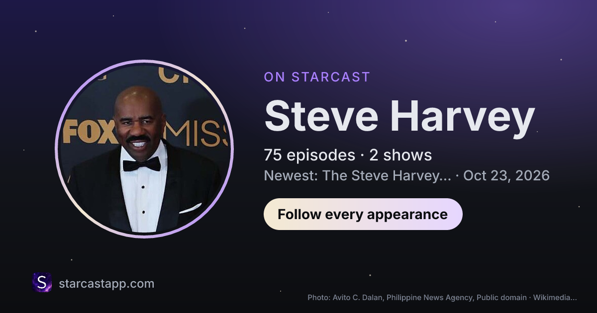 The preview card for Steve Harvey
