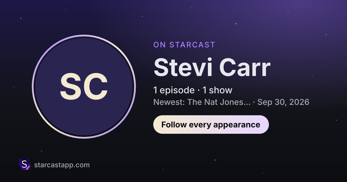 The preview card for Stevi Carr