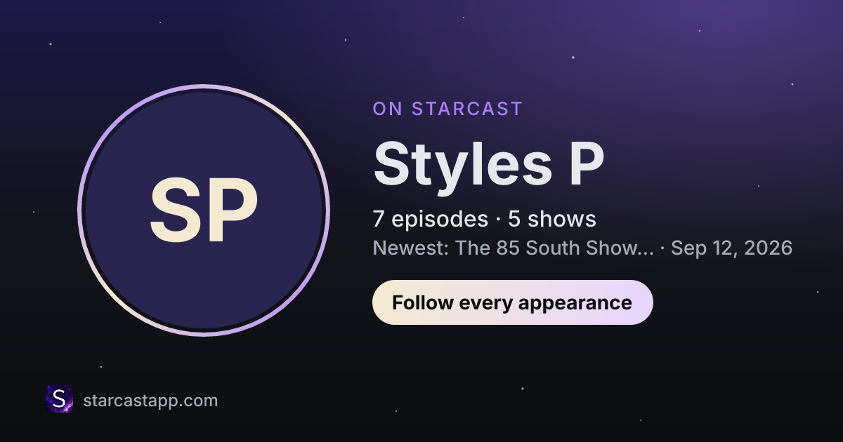 The preview card for Styles P