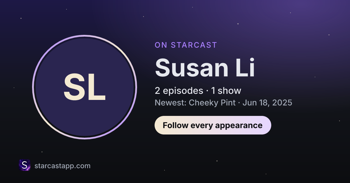 The preview card for Susan Li