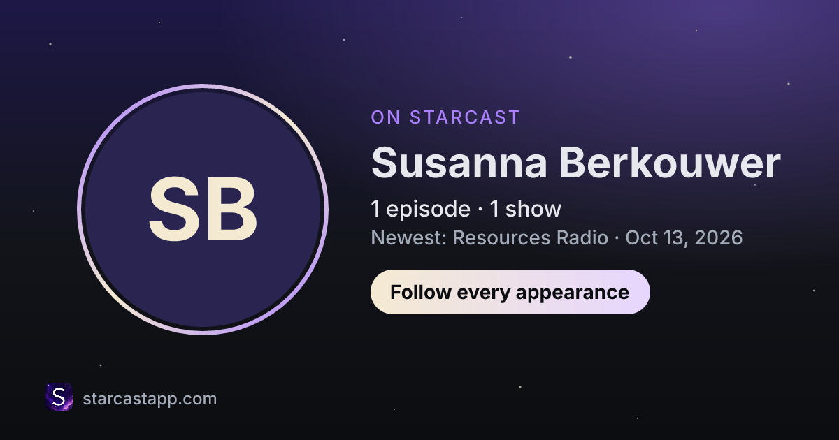 The preview card for Susanna Berkouwer