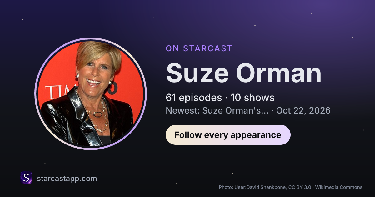 The preview card for Suze Orman