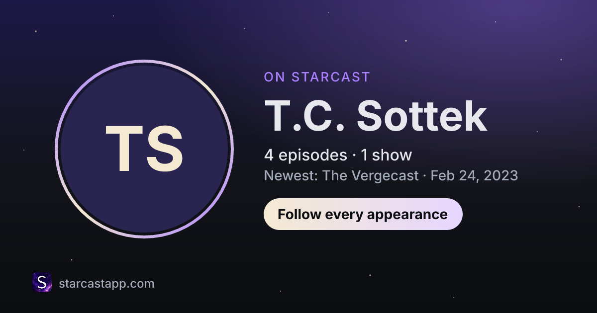 The preview card for T.C. Sottek