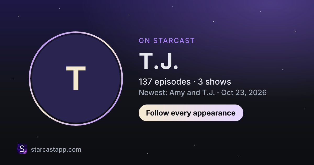 The preview card for T.J.