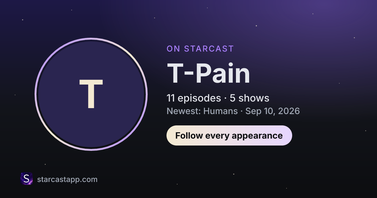 The preview card for T-Pain
