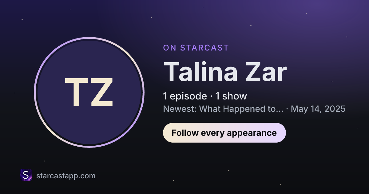 The preview card for Talina Zar