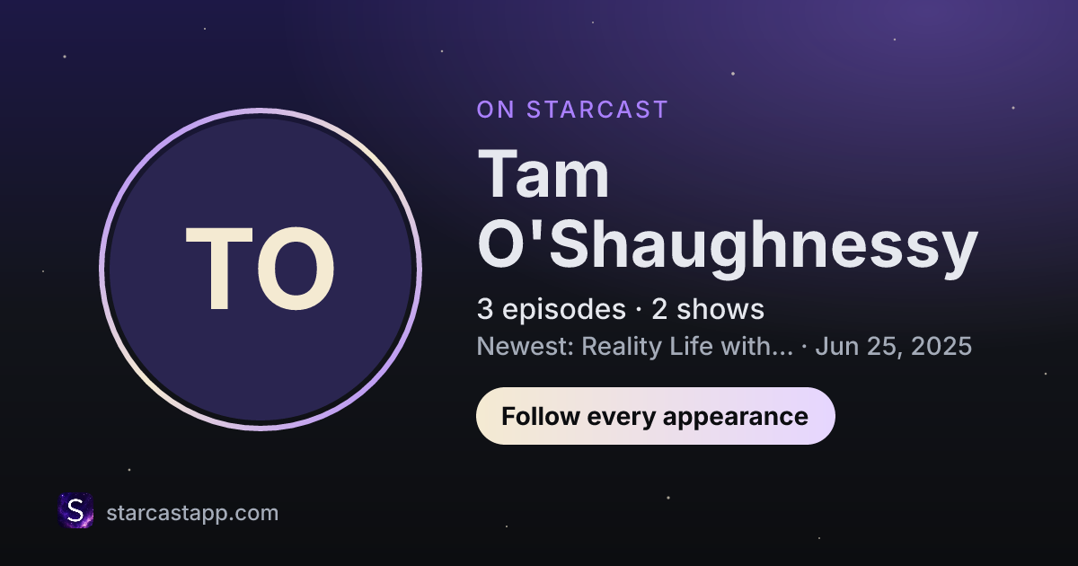 The preview card for Tam O'Shaughnessy