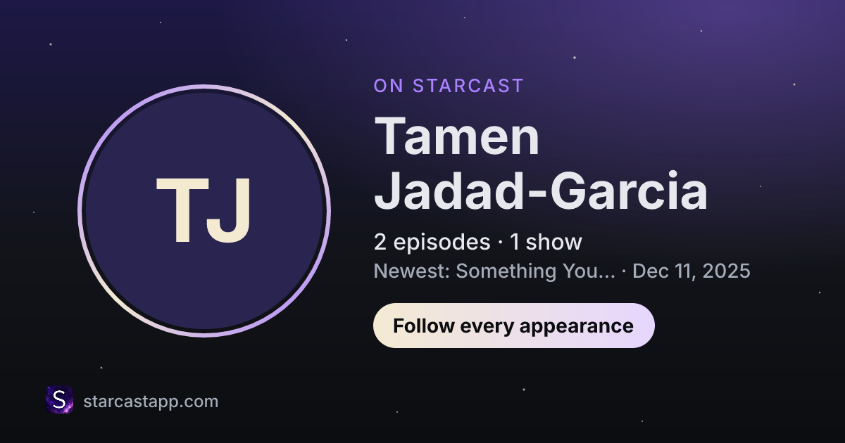 The preview card for Tamen Jadad-Garcia