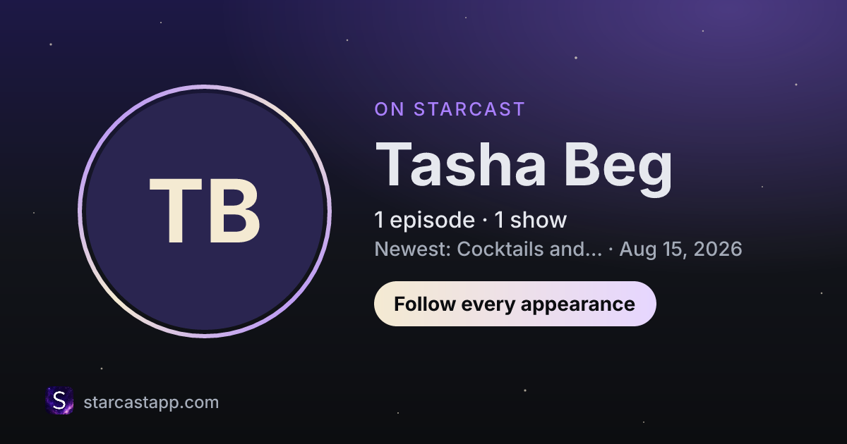 The preview card for Tasha Beg