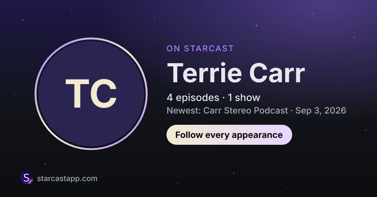 The preview card for Terrie Carr