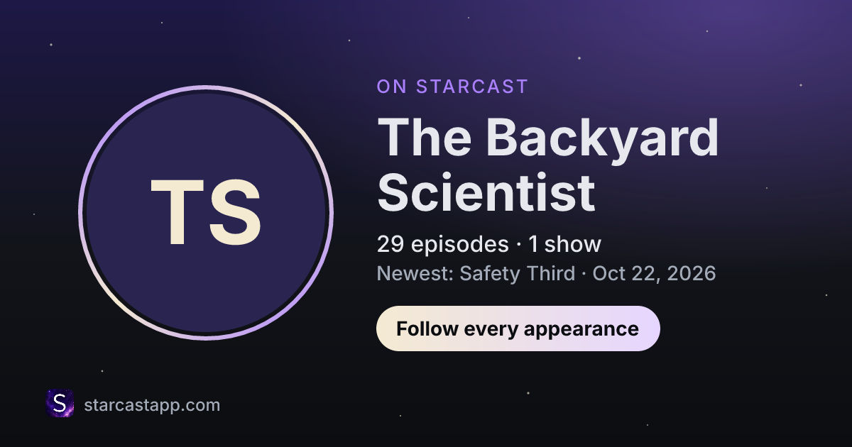The preview card for The Backyard Scientist