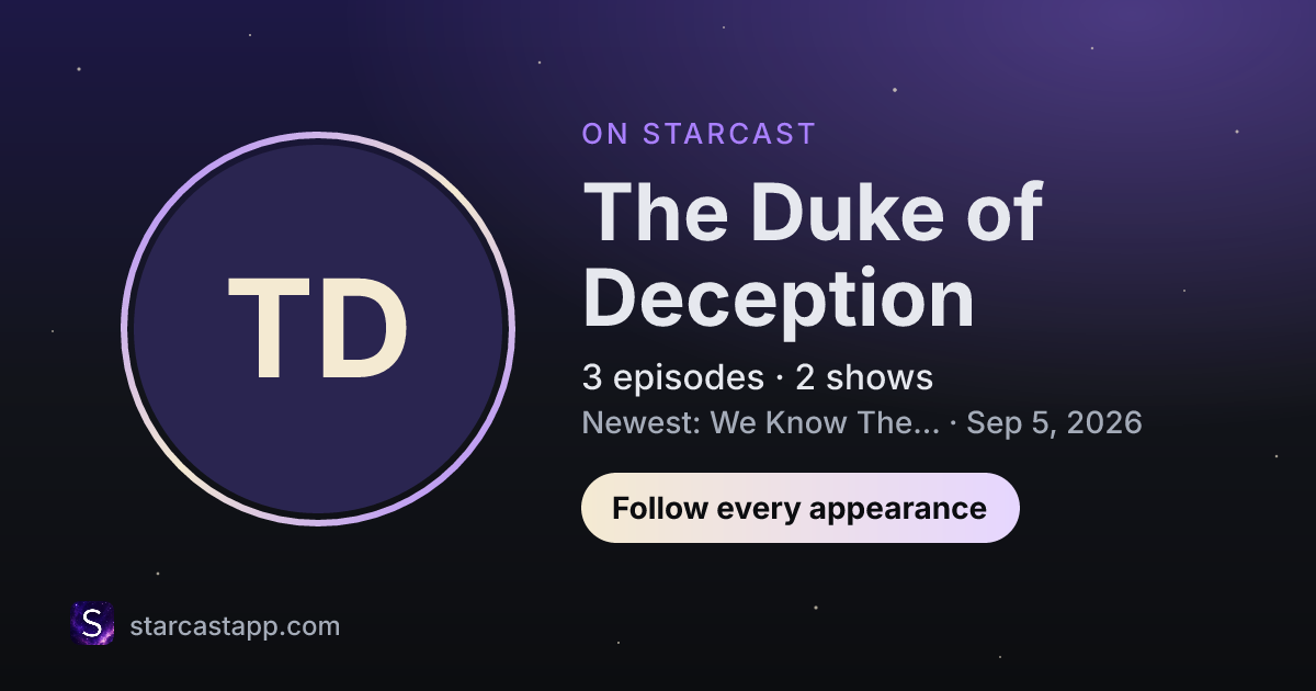 The preview card for The Duke of Deception