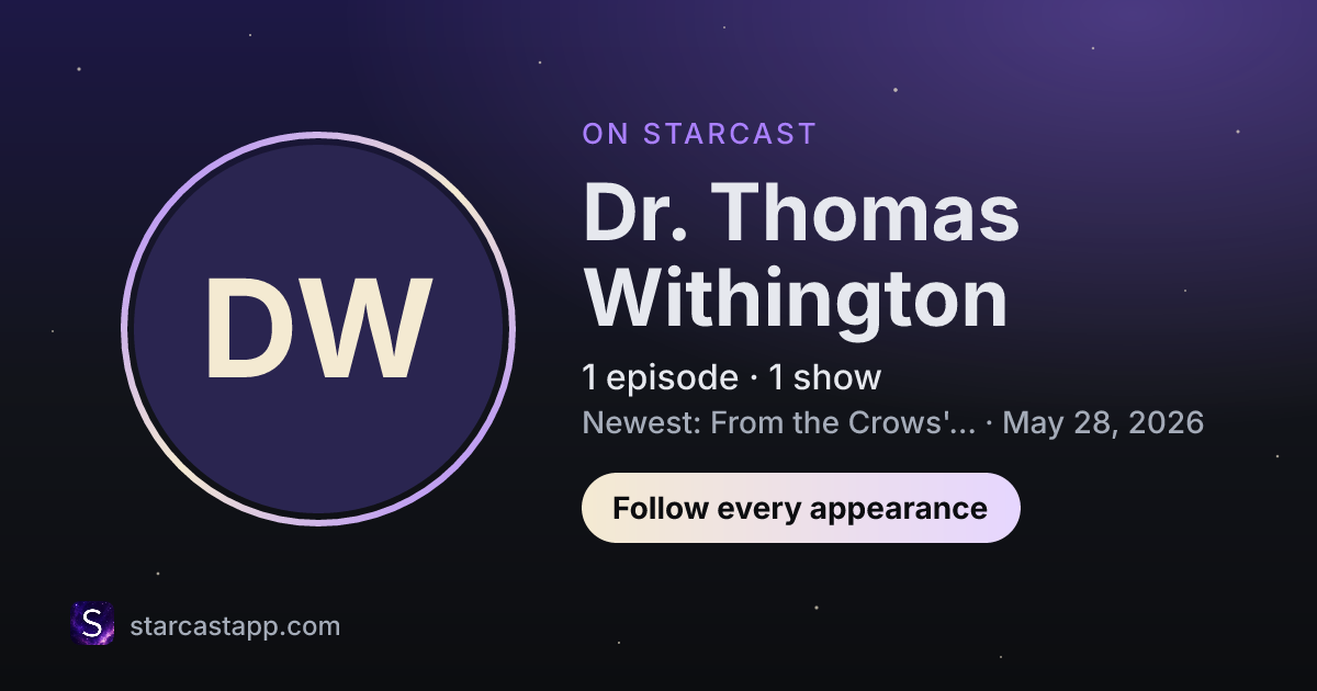 The preview card for Dr. Thomas Withington