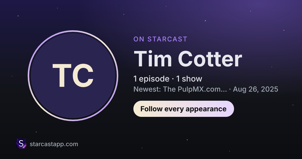 The preview card for Tim Cotter
