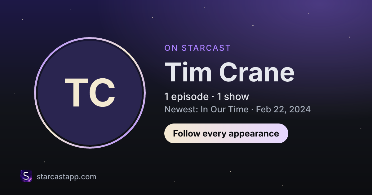 The preview card for Tim Crane