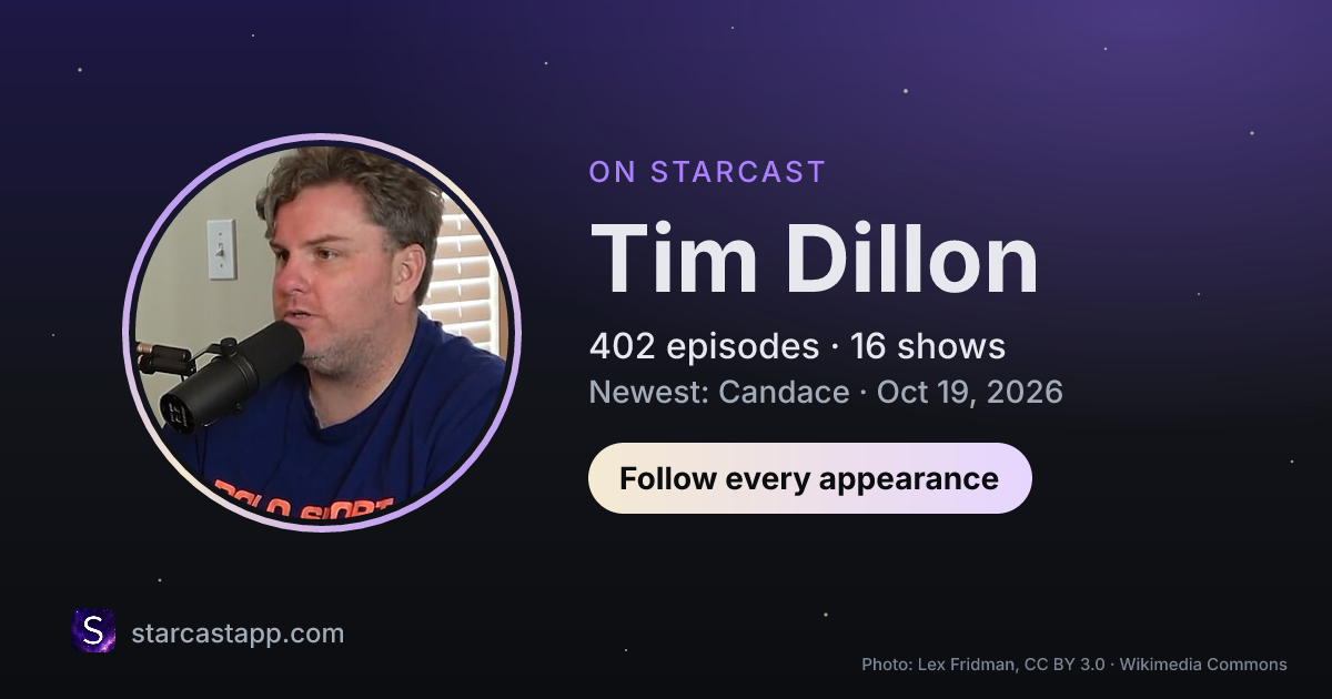 The preview card for Tim Dillon