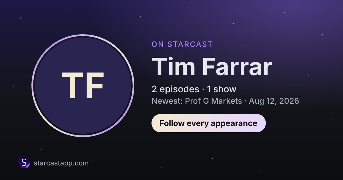 The preview card for Tim Farrar