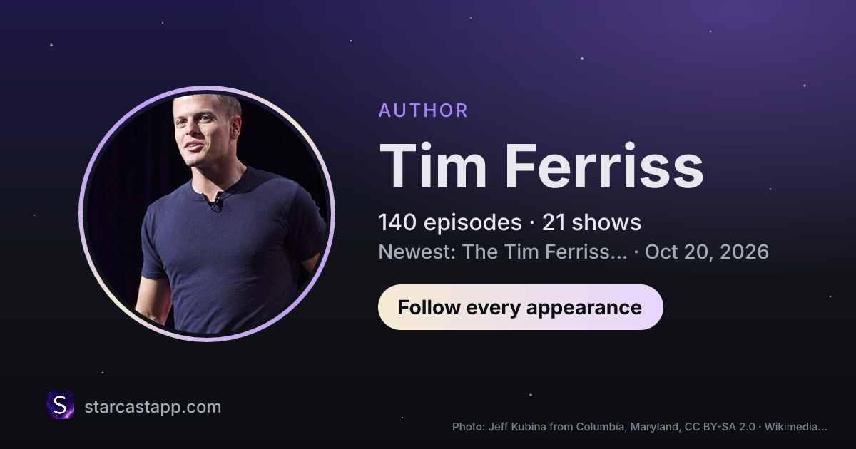 The preview card for Tim Ferriss