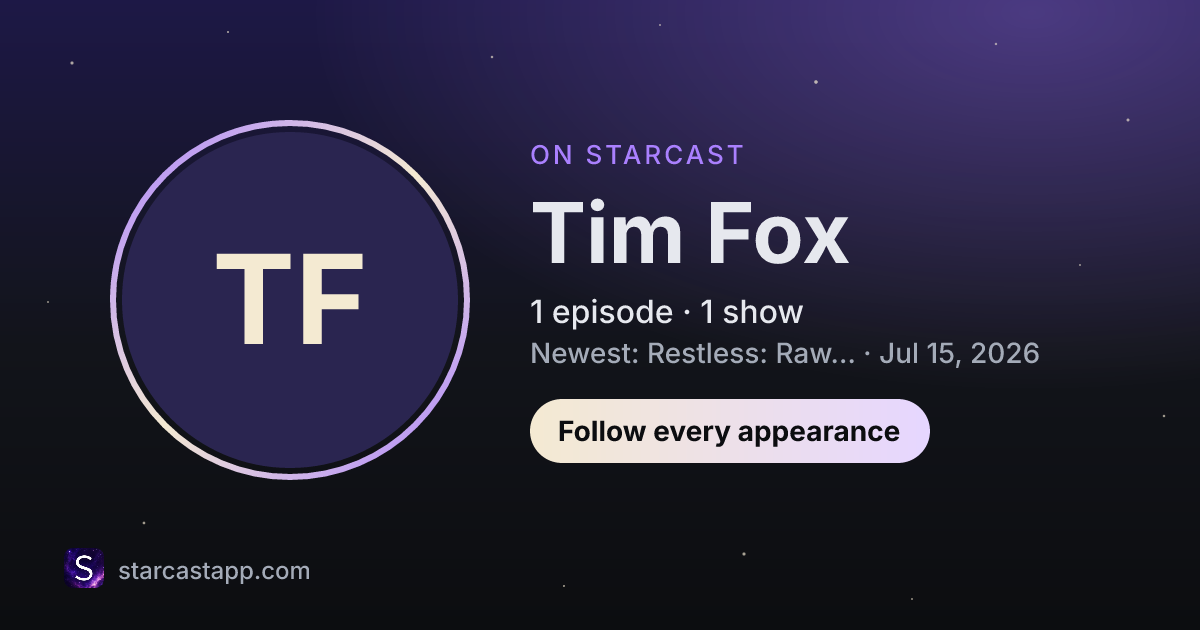 The preview card for Tim Fox