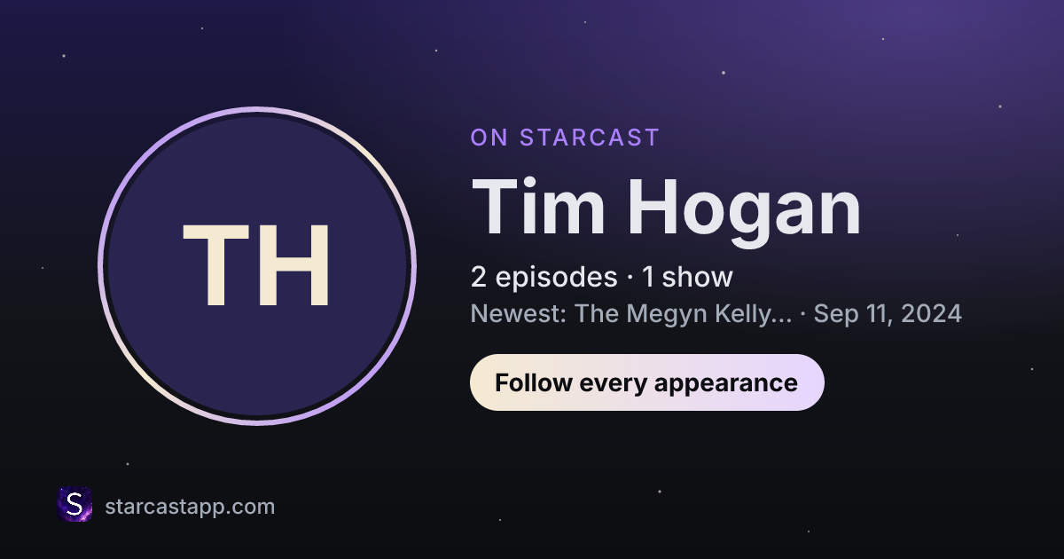 The preview card for Tim Hogan