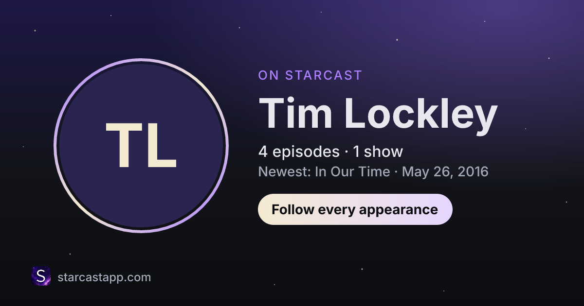 The preview card for Tim Lockley