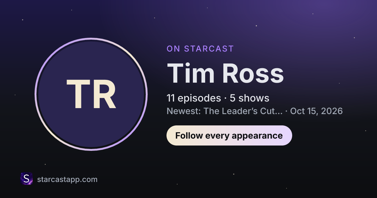 The preview card for Tim Ross
