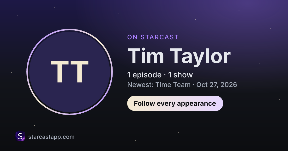 The preview card for Tim Taylor