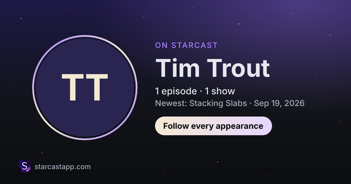 The preview card for Tim Trout