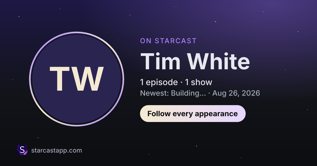 The preview card for Tim White