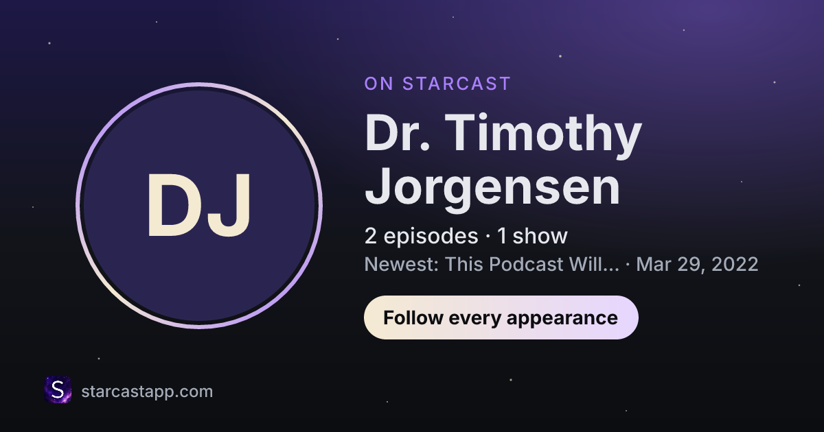 The preview card for Dr. Timothy Jorgensen