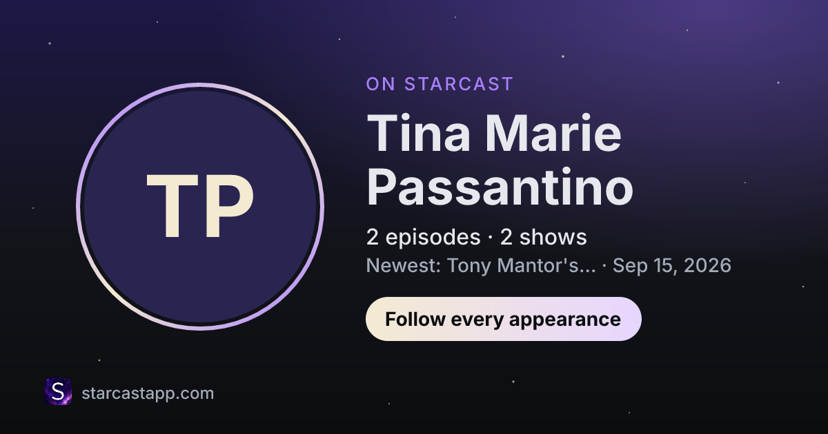The preview card for Tina Marie Passantino