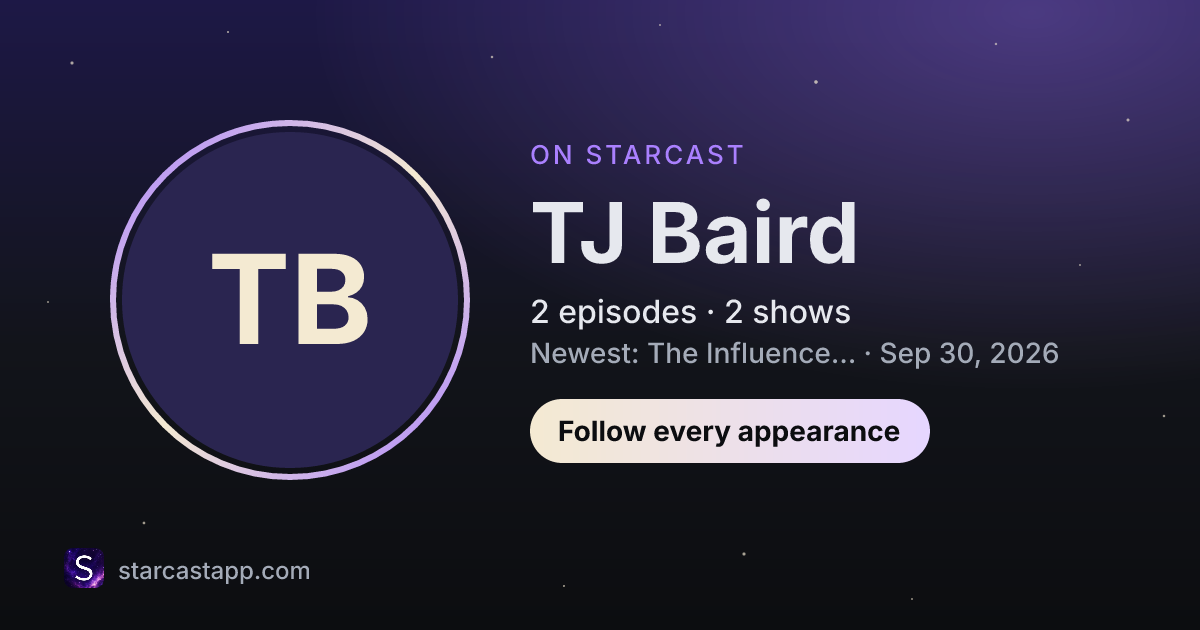 The preview card for TJ Baird