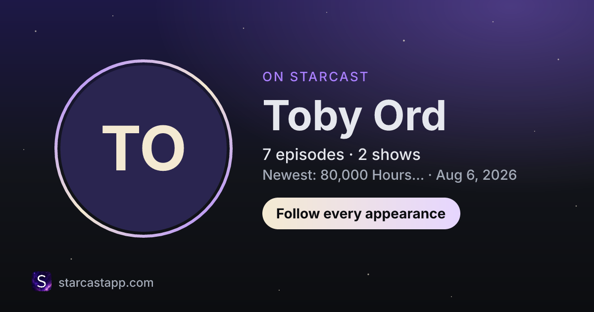 The preview card for Toby Ord
