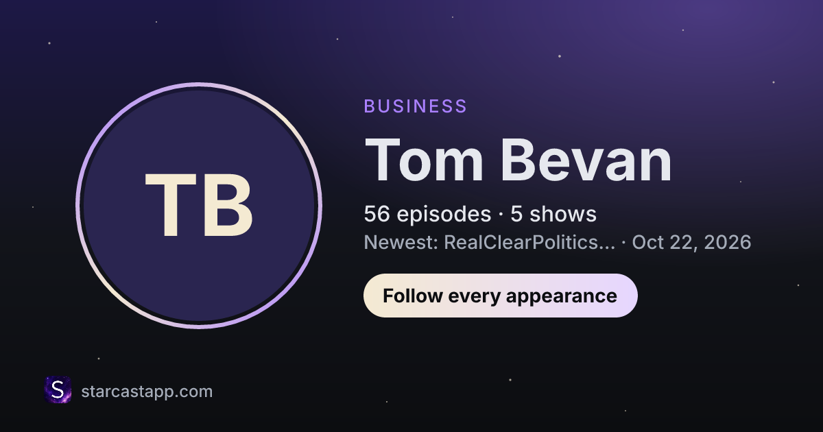 The preview card for Tom Bevan