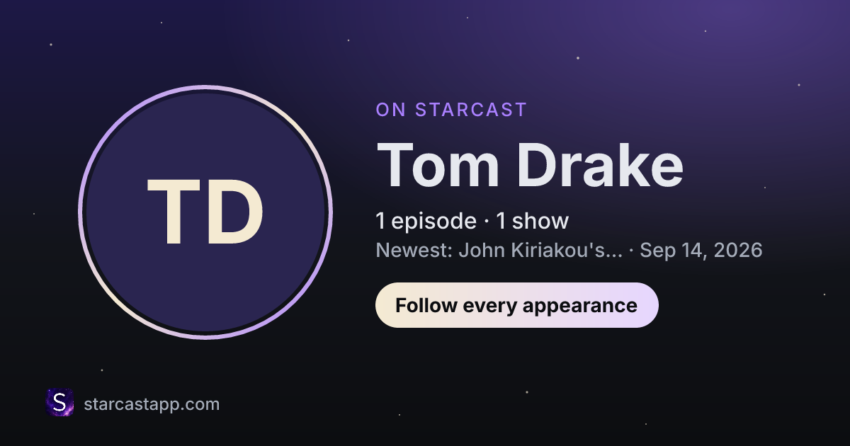 The preview card for Tom Drake