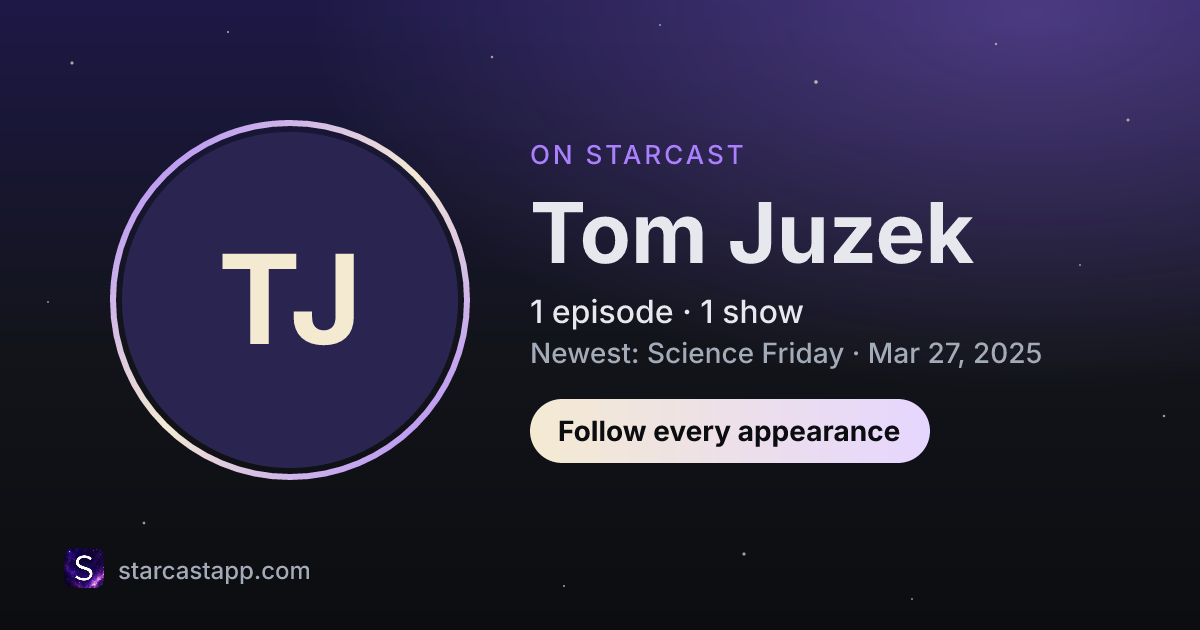 The preview card for Tom Juzek