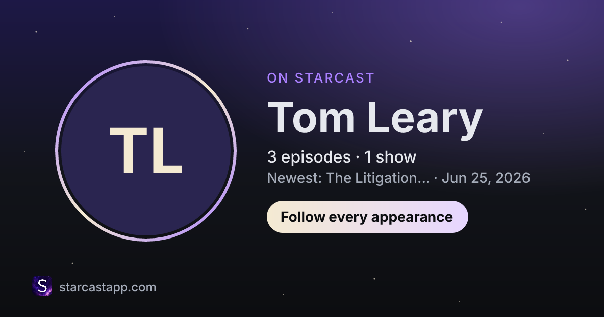 The preview card for Tom Leary