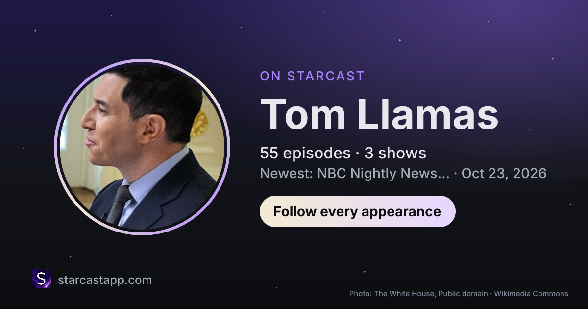 The preview card for Tom Llamas