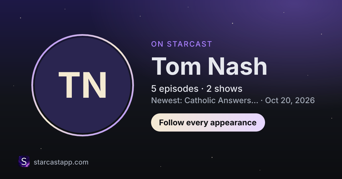 The preview card for Tom Nash