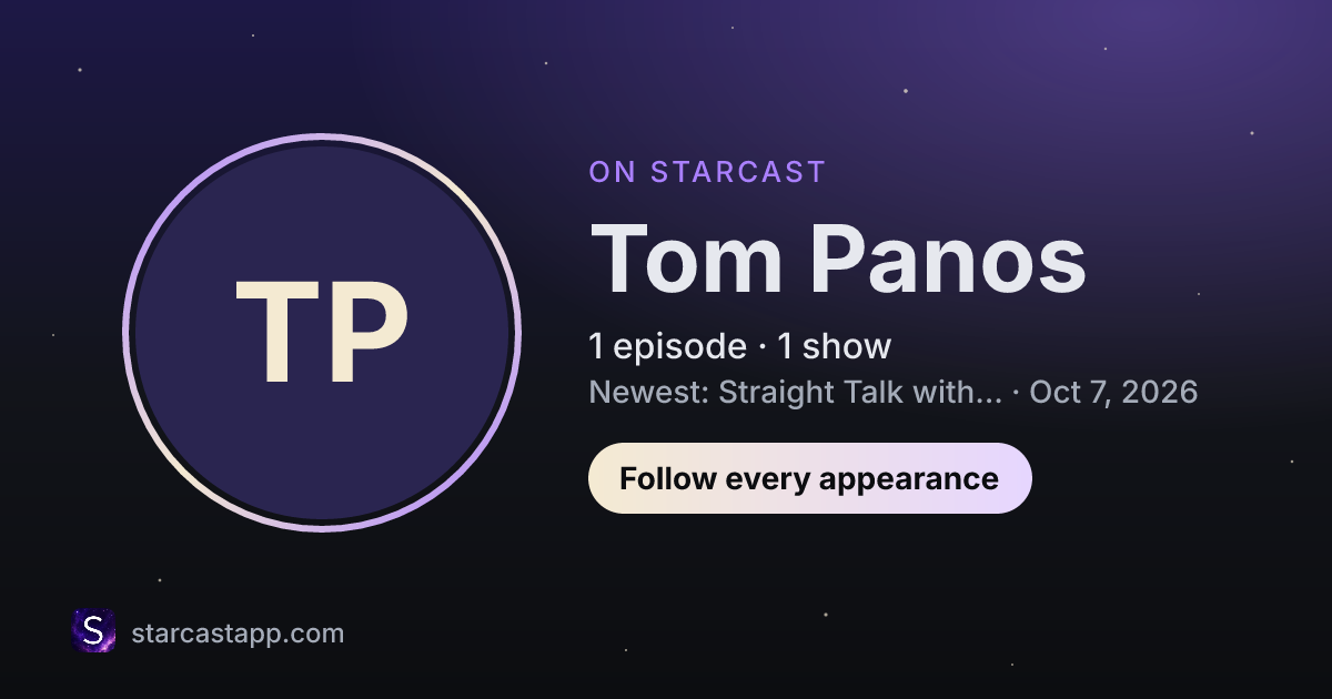 The preview card for Tom Panos
