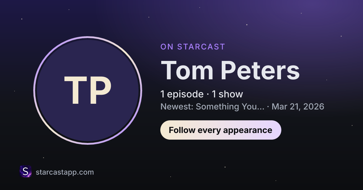 The preview card for Tom Peters