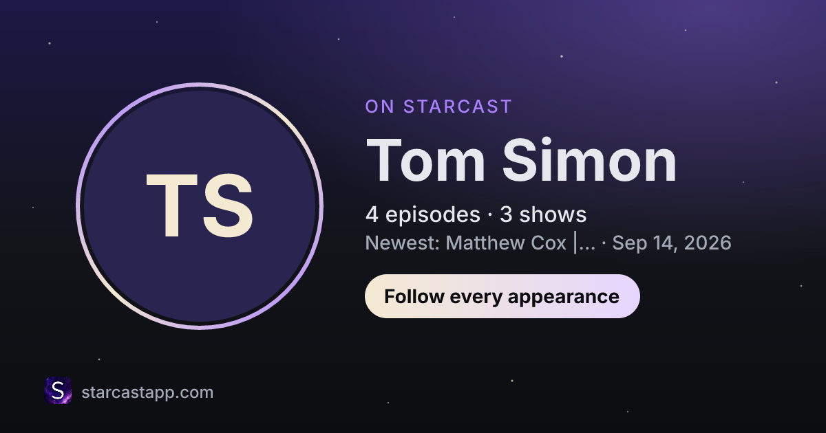 The preview card for Tom Simon