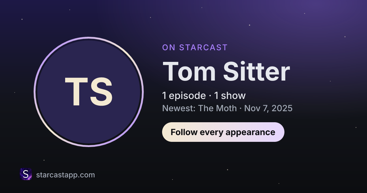 The preview card for Tom Sitter