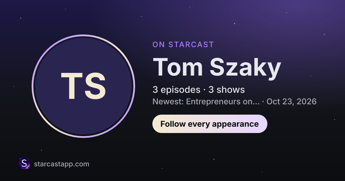 The preview card for Tom Szaky