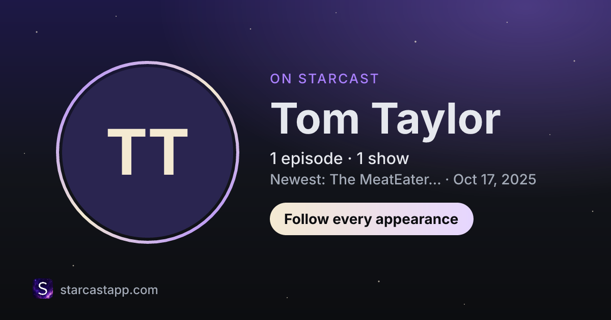 The preview card for Tom Taylor